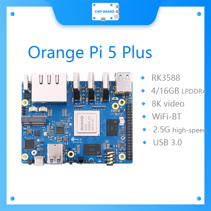 Orange Pi 5 Plus 16Gb - Orange Pi 5 plusシングルボードコンピューター,rk3588,pcieモジュール,外部,wifi 6.0,bt5.0,ssd,run,android,debian