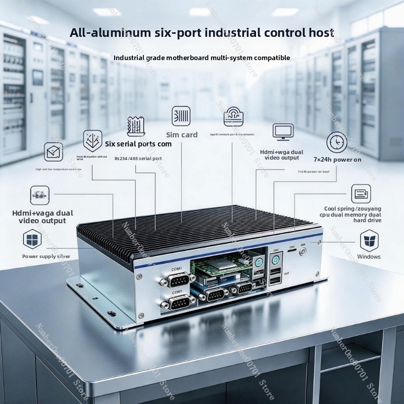 ファンレス組み込み産業用ミニPC 6 COM RS485 R - Fanless Industrial Pc Rs485 Core I7 のレビューと価格
